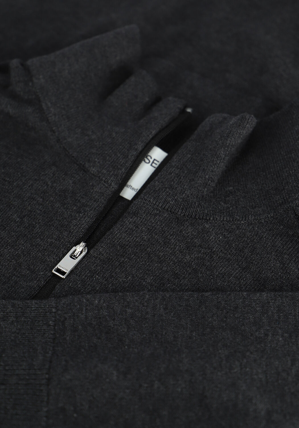 Graue SELECTED MEN Pullover SLHBERG HALF ZIP CARDIGAN NOOS - large