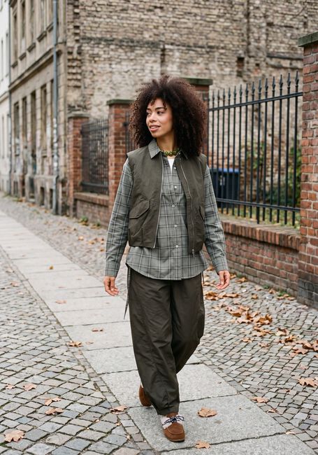 Dunkelgr&uuml;n CATWALK JUNKIE Weite Hose BARREL SHAPED TROUSERS - large