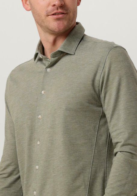 Olive CAST IRON Casual-Oberhemd LONG SLEEVE SHIRT CF JERSEY PIQUE TEC - large