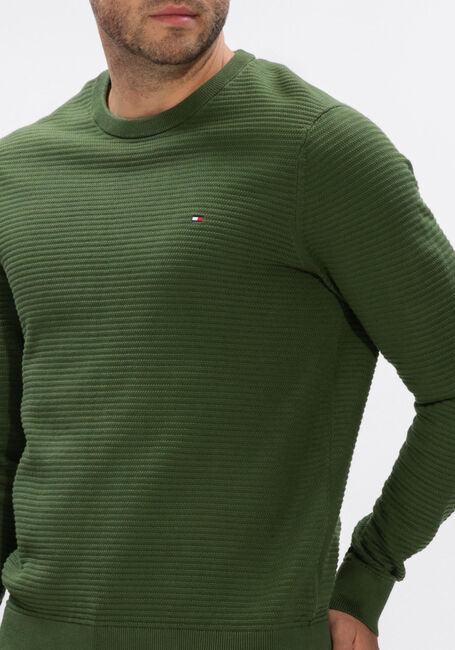 Olive TOMMY HILFIGER Pullover SEASONAL STRUCTURE CNECK - large