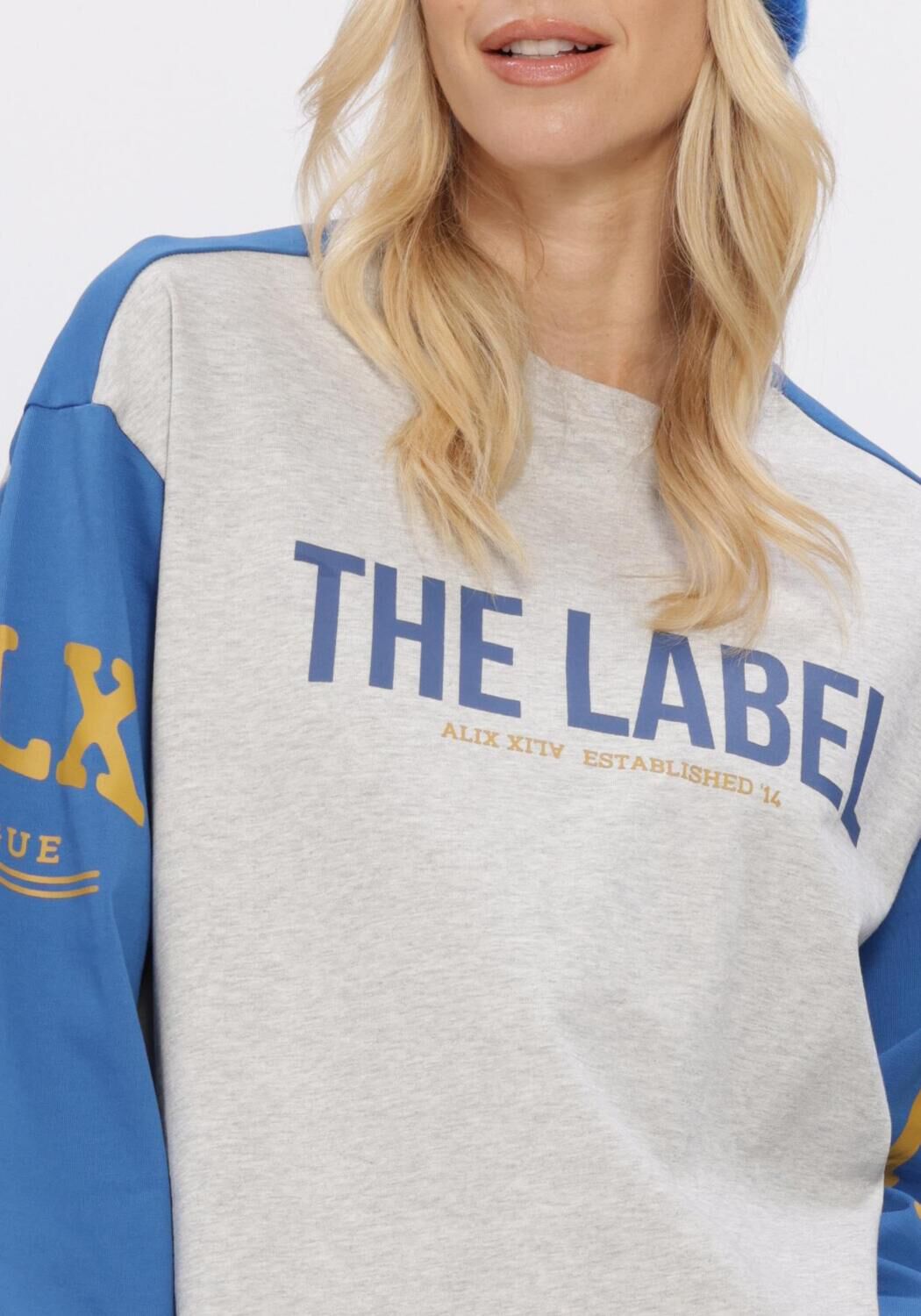 Mehrfarbige/Bunte ALIX THE LABEL T-shirt LADIES KNITTED MIX LONGSLEEVE T-SHIRT - large