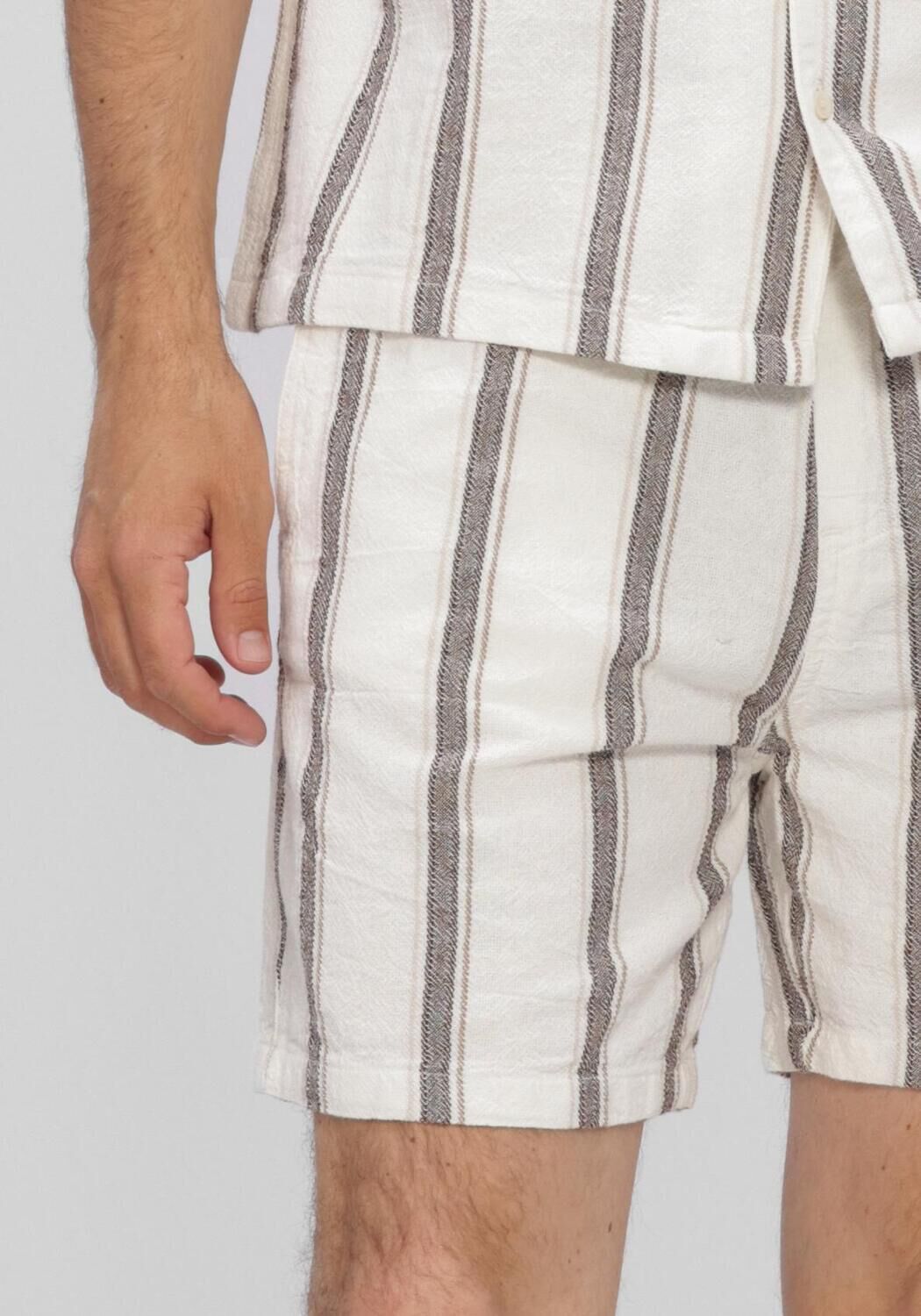 Mehrfarbige/Bunte PURE PATH Kurze Hose STRIPED SHORTS - large