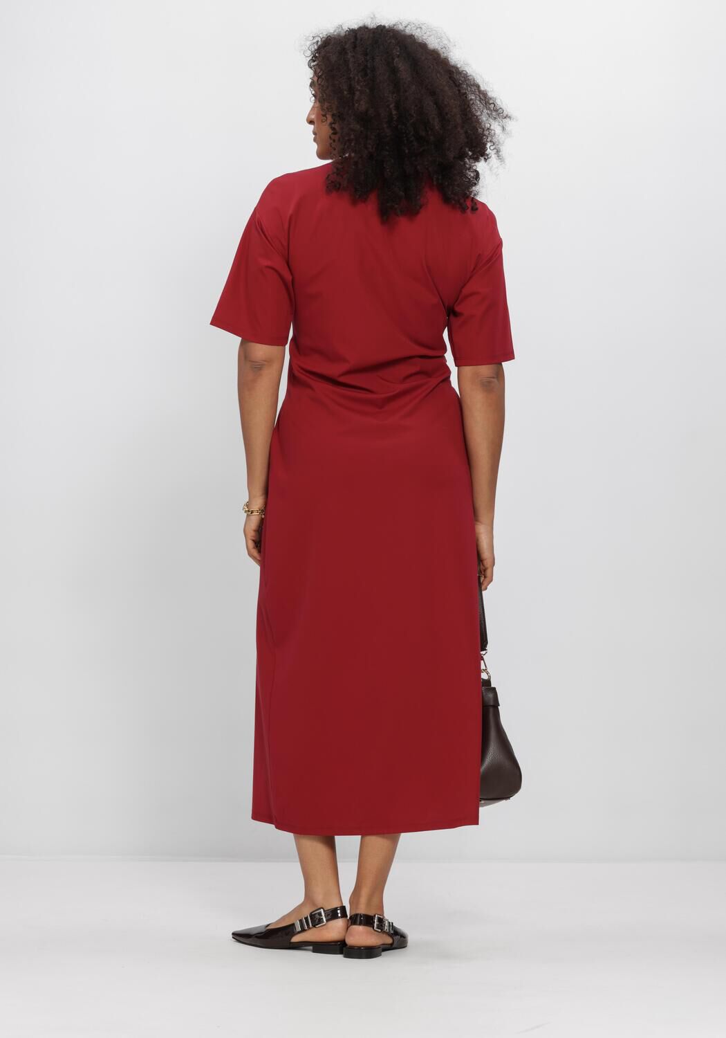 Bordeaux MSCH COPENHAGEN Midikleid MSCHBREANNE NORIEL 2 4 DRESS - large