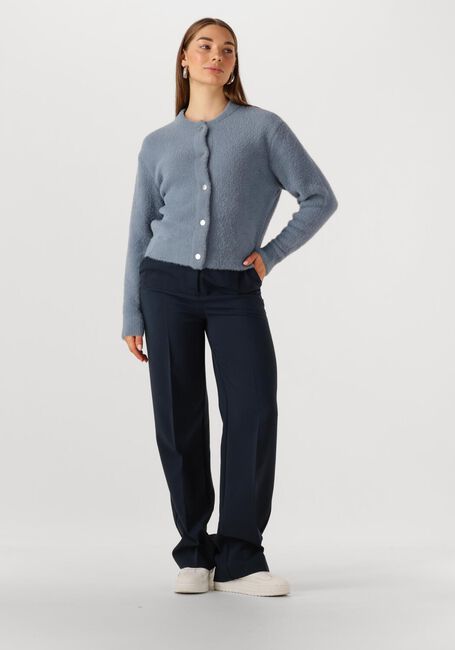 Blaue JANSEN AMSTERDAM Strickjacke CLOE VEST P 205 PRESSBUTTONS - large