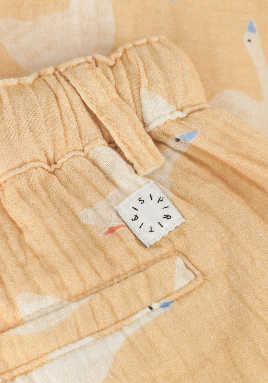 Cognacfarbene Sproet & Sprout Kurze Hose MUSLIN SHORTS GOOSE PRINT - large