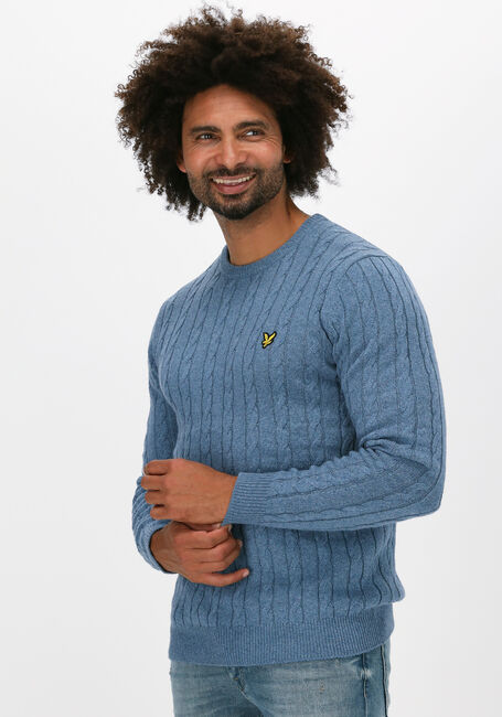 Blaue LYLE & SCOTT Pullover CABLE JUMPER - large
