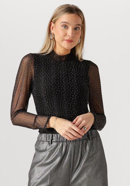 Schwarze NUKUS Top PUCK TOP STRASS - large