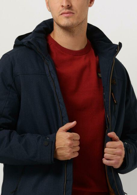 Dunkelblau PME LEGEND Parkas SEMI LONG JACKET STRATOR ICON 2.0 MELANGE TWILL - large