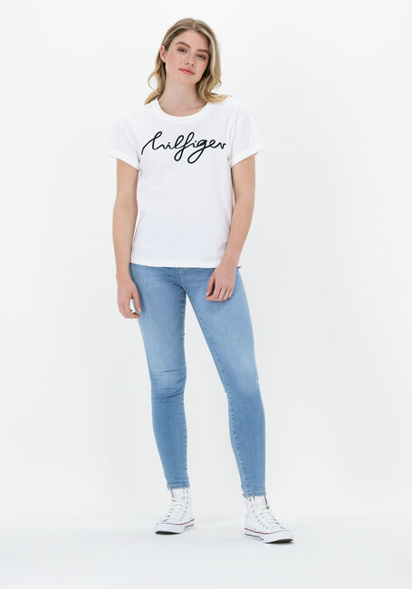 Weiße TOMMY HILFIGER T-shirt RLX HILFIGER SCRIPT C-NK - large