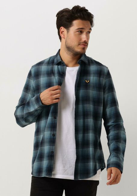 Hellblau PME LEGEND Casual-Oberhemd LONG SLEEVE SHIRT CTN TWILL CHECK - large
