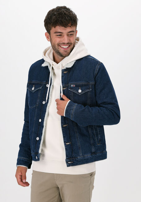 Blaue TOMMY JEANS Jeansjacke RGLR SHERPA TRKR JCKT BE551 DB - large