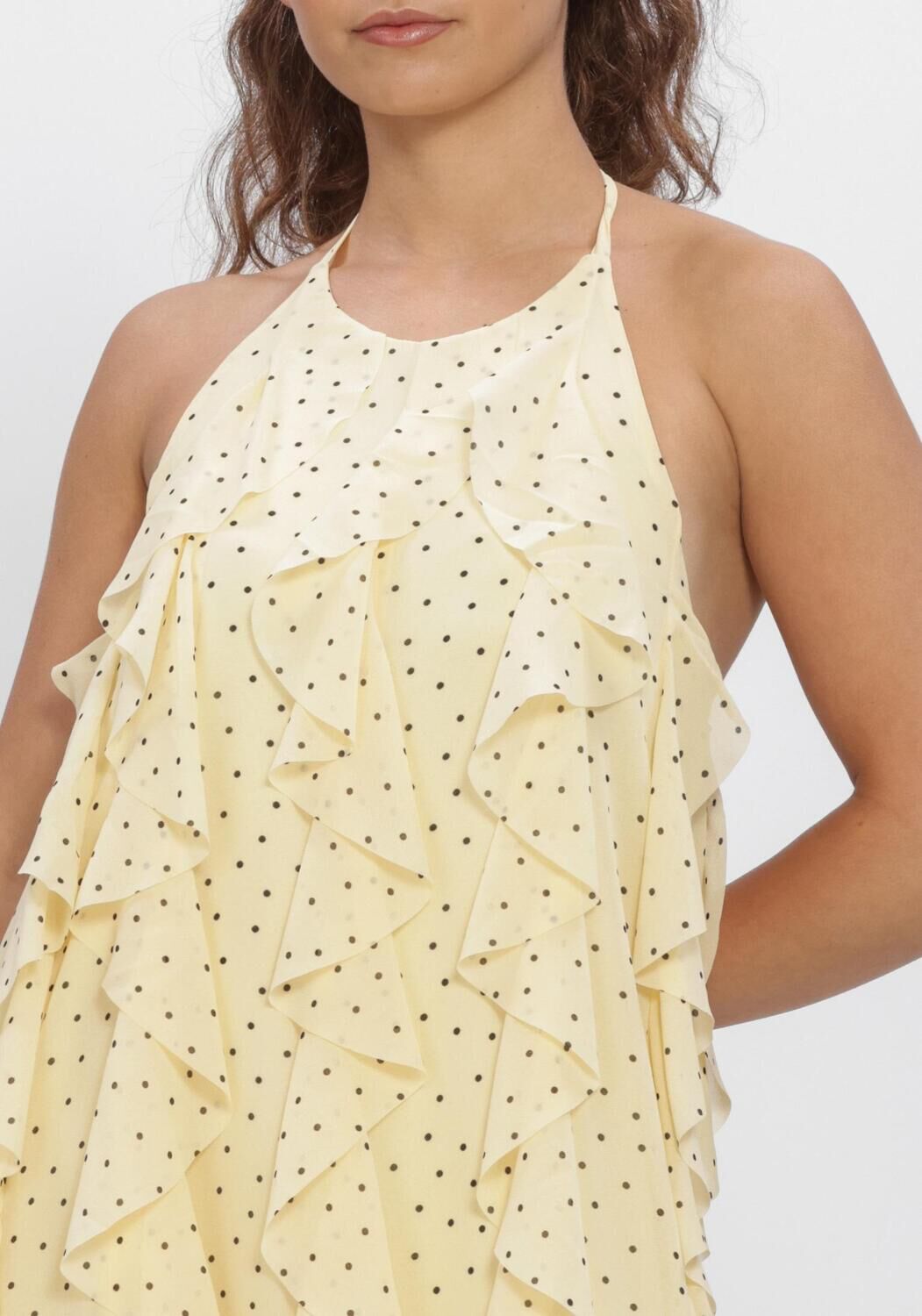 Gelbe Y.A.S. Kleider YASFINILLO HALTERNECK LONG - large