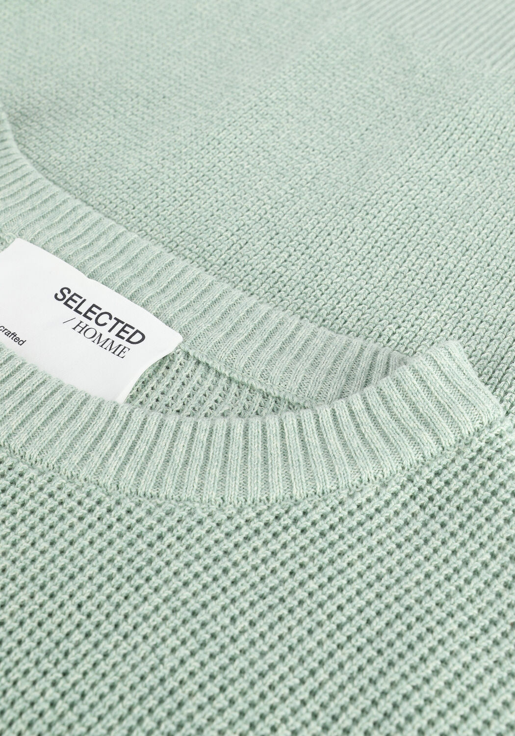 Gr&uuml;ne SELECTED MEN Pullover SLHROBERT LS KNIT CREW NECK - large