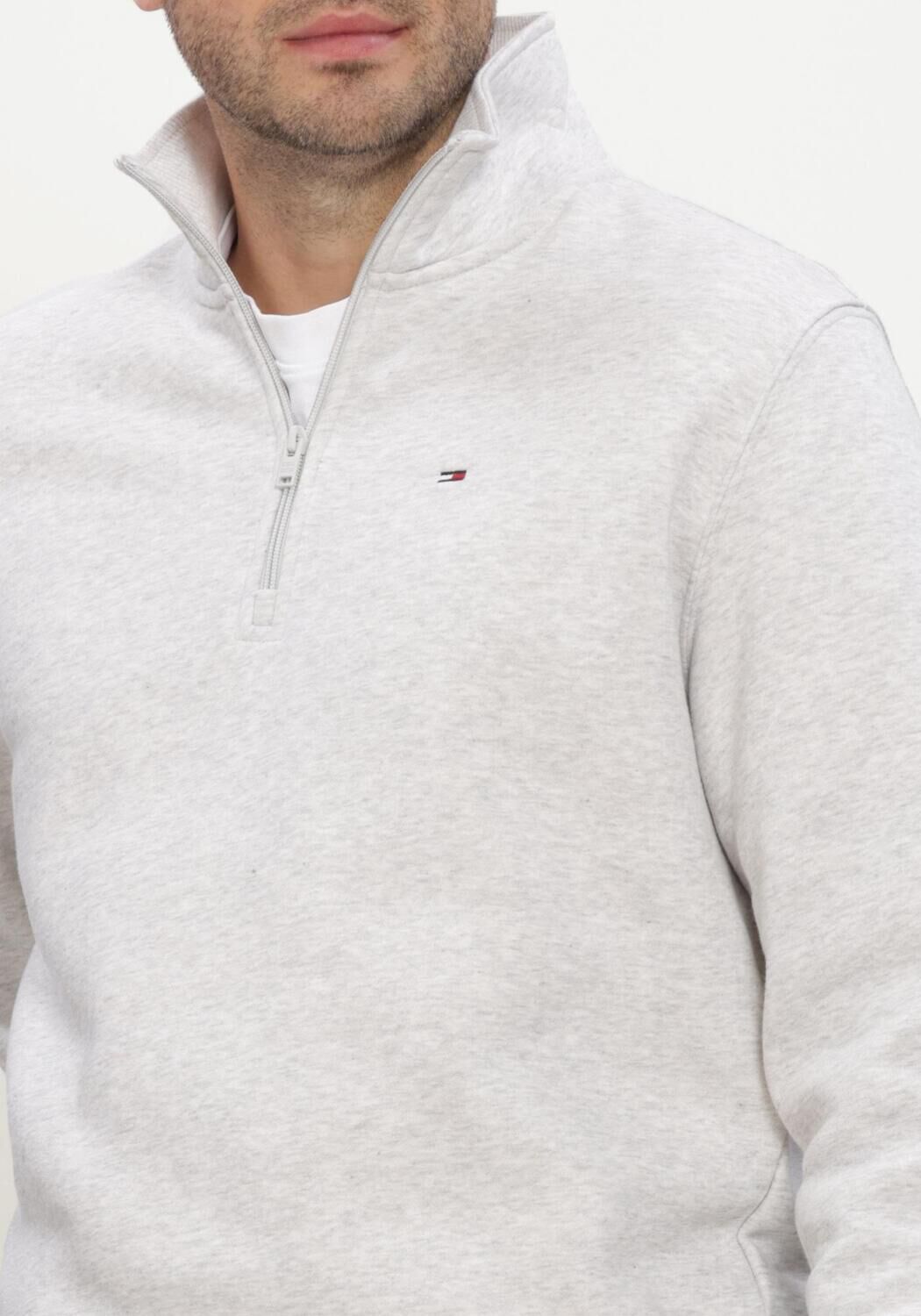 Hellgrau TOMMY JEANS Sweatshirt TJM REG FLEECE 1/4ZIP MOCK NECK - large