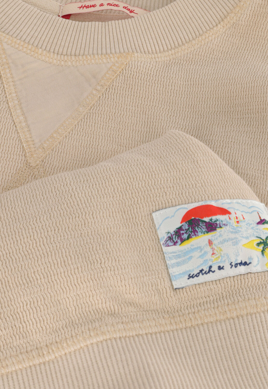 Beige SCOTCH & SODA Sweatshirt GARMENT-DYED STRUCTURED SWEATSHIRT - large