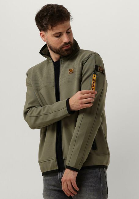 Grüne PME LEGEND Strickjacke HOODED JACKET SPACER LOOK SWEAT - large