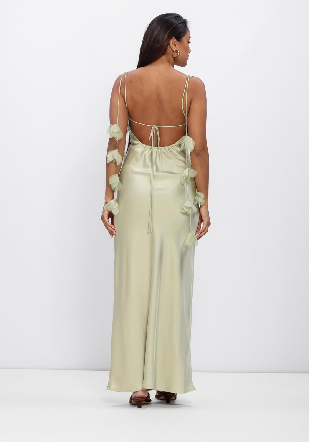 Minze NEO NOIR Maxikleid COLLY HEAVY SATEEN DRESS - large