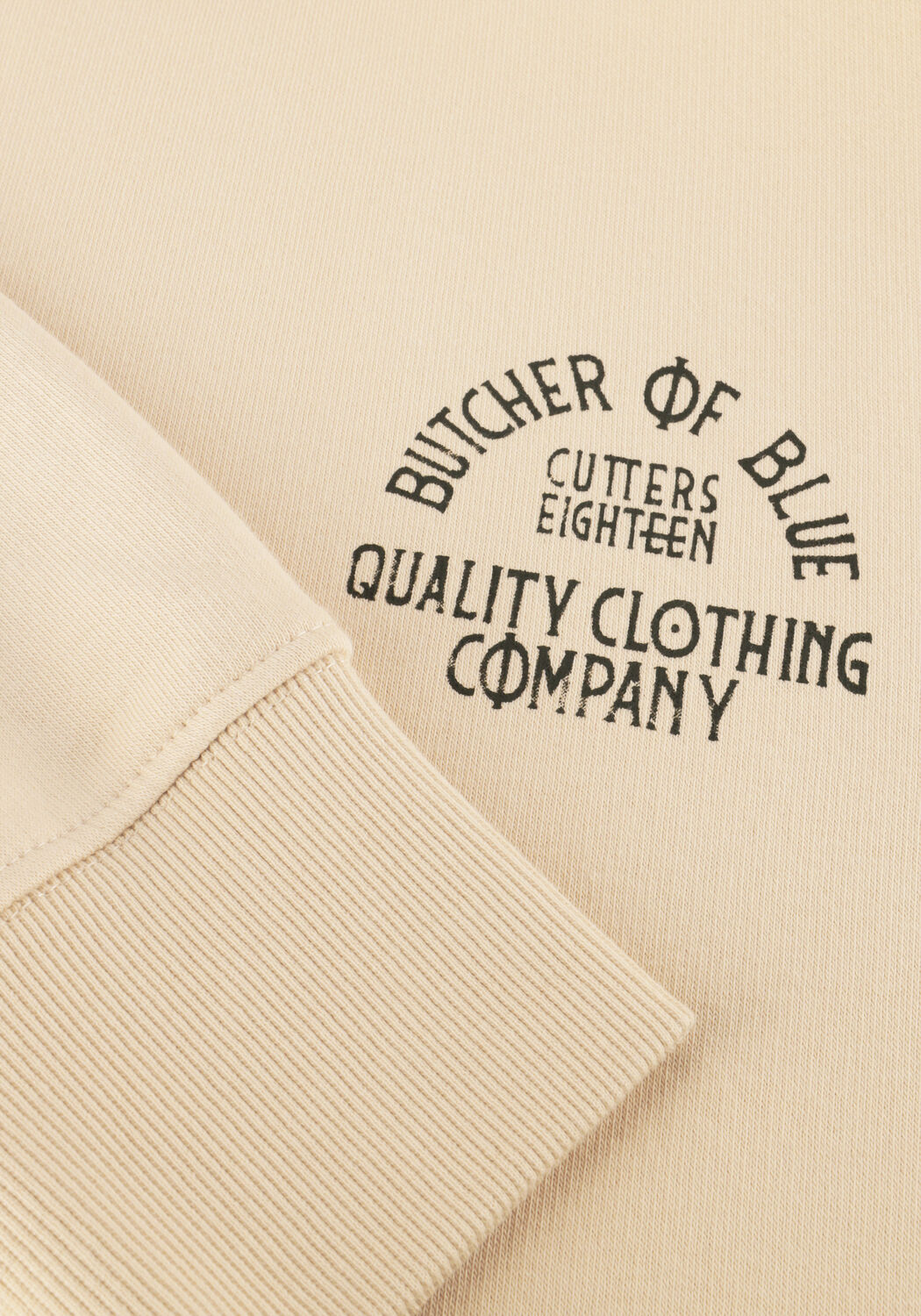 Beige BUTCHER OF BLUE Sweatshirt ARMY FRAT CREW - large