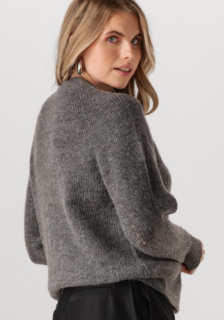 Graue SELECTED FEMME Strickjacke SLFLULU LS KNIT SHORT CARDIGAN - large