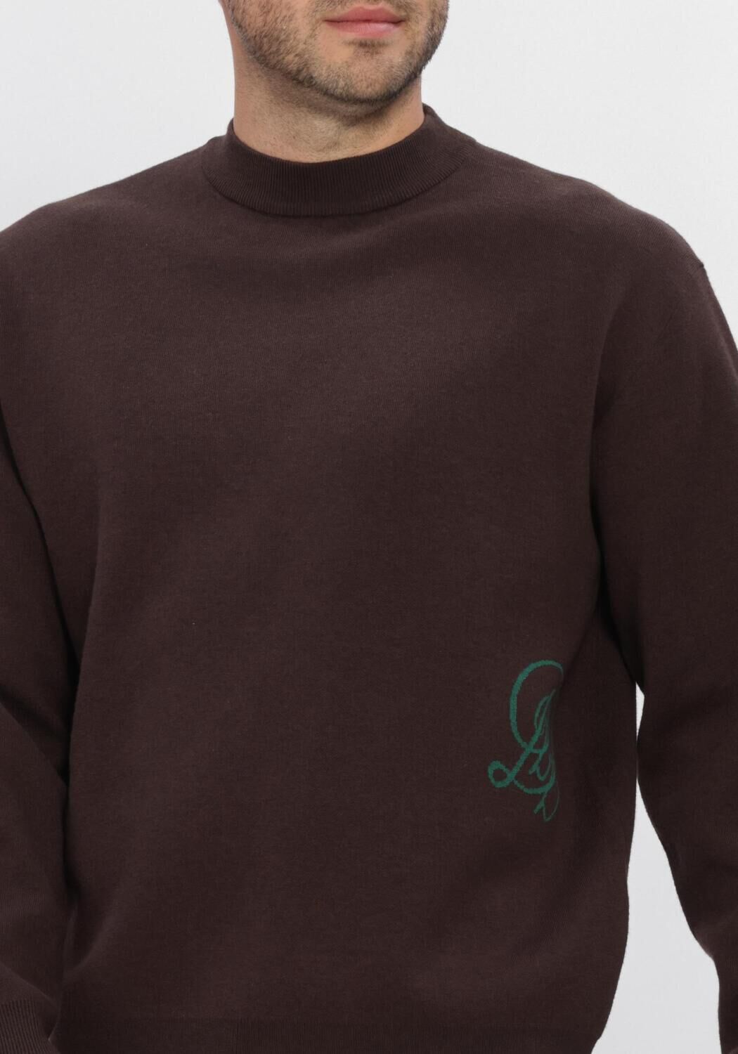 Braune DSTREZZED Pullover DS_PERCY MOCKNECK - large