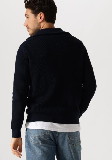 Dunkelblau PURE PATH Pullover LOOSE FIT KNITWEAR HALFZIP818 - large