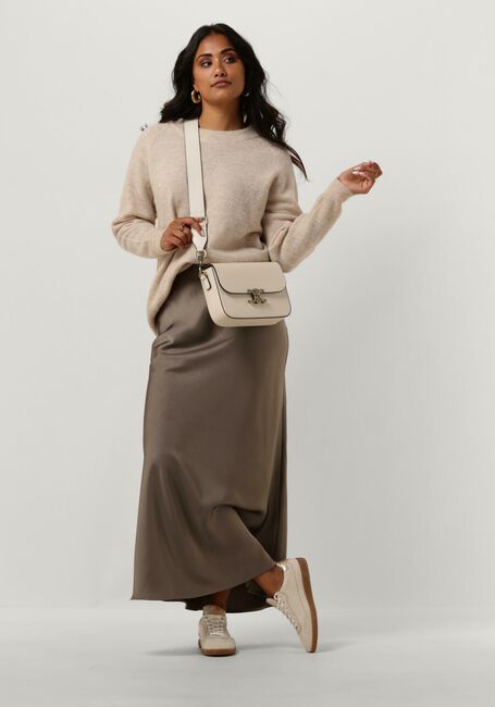 Taupe NEO NOIR Maxirock VICKY HEAVY SATEEN SKIRT - large