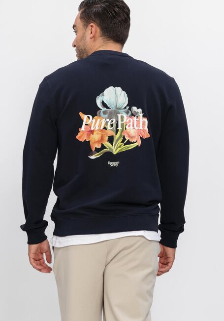 Dunkelblau PURE PATH Sweatshirt TRIO OF FLOWERS CREWNECK - large