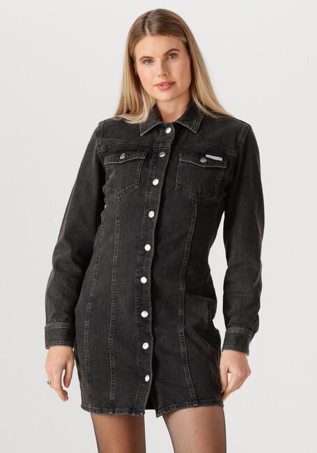 Anthrazit CALVIN KLEIN Minikleid LS DENIM MINI DRESS CK - large