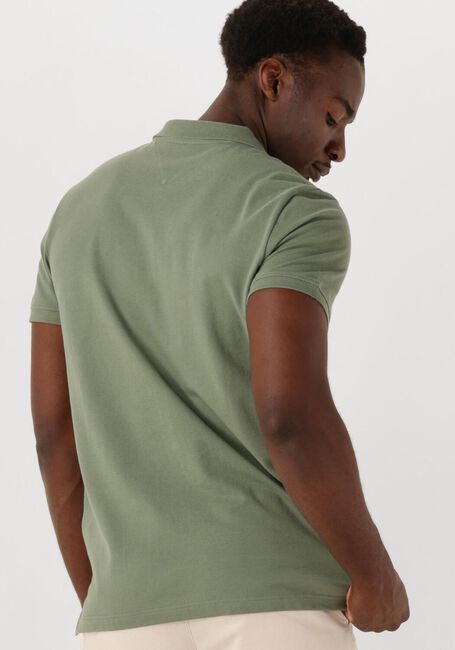 Grüne TOMMY JEANS Polo-Shirt TJM SLIM PLANCKET POLO EXT - large