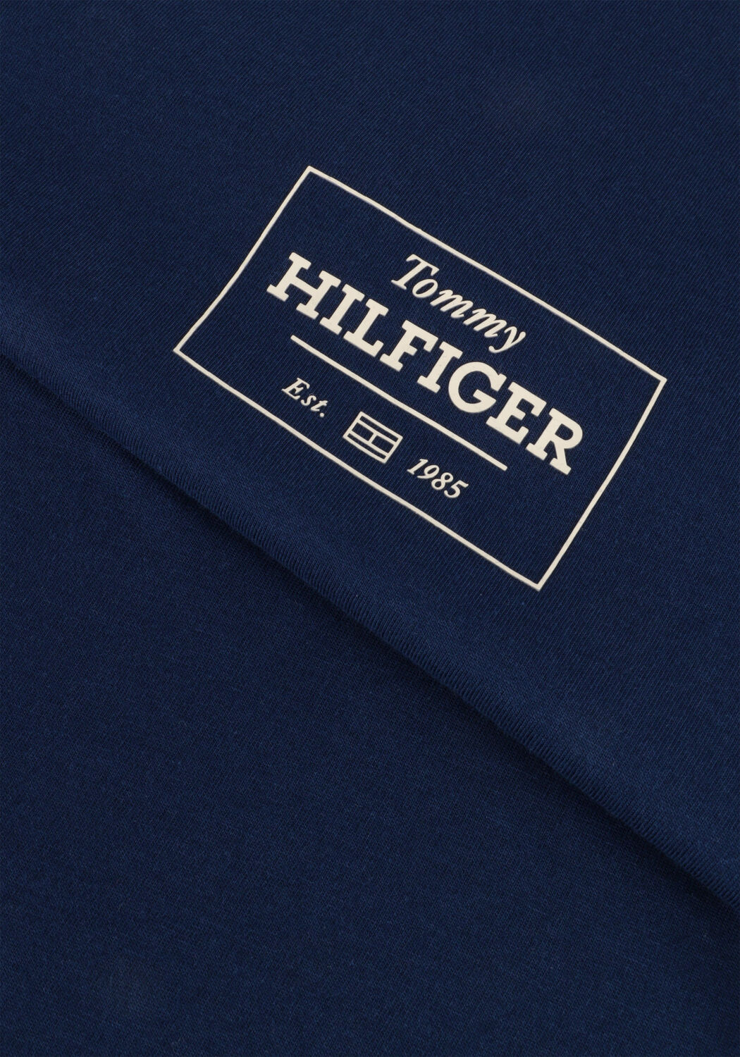 Blaue TOMMY HILFIGER T-shirt MONOTYPE PRINTED LABEL TEE - large