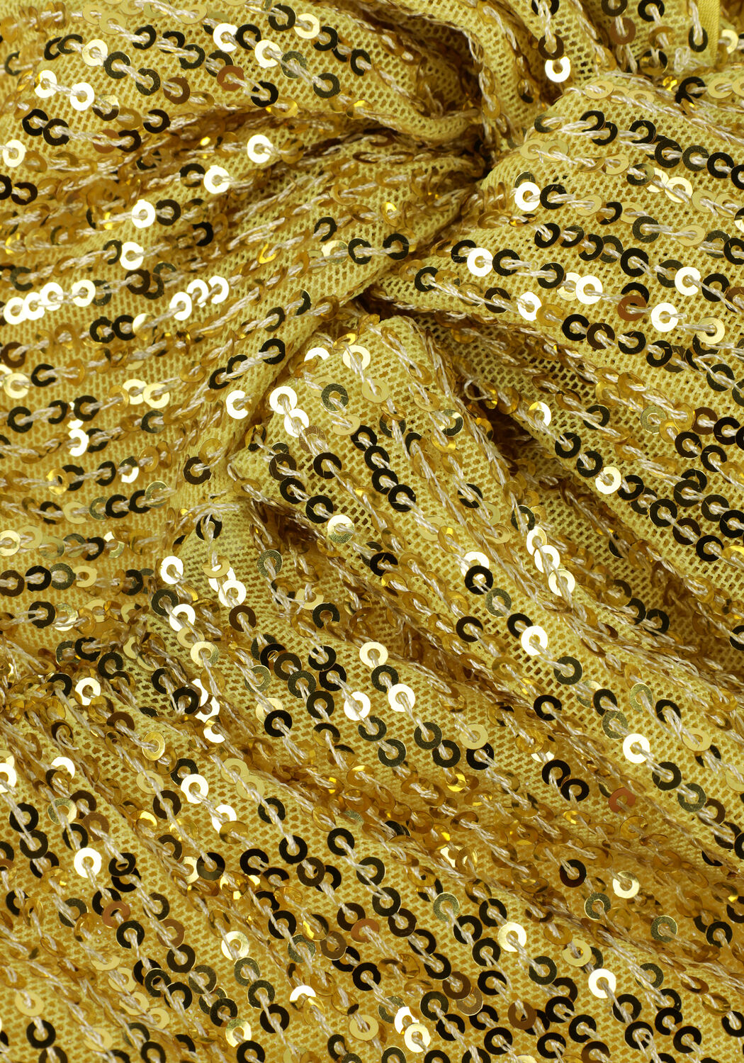 Goldfarbene SECOND FEMALE Minikleid SHINE ON MINI DRESS - large