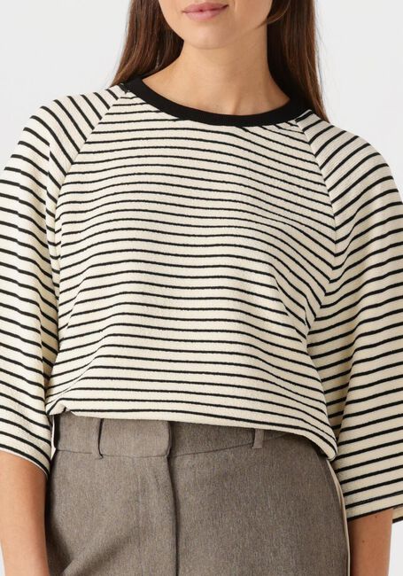 Weiße CO'COUTURE T-shirt ERINCC STRIPE TEE - large