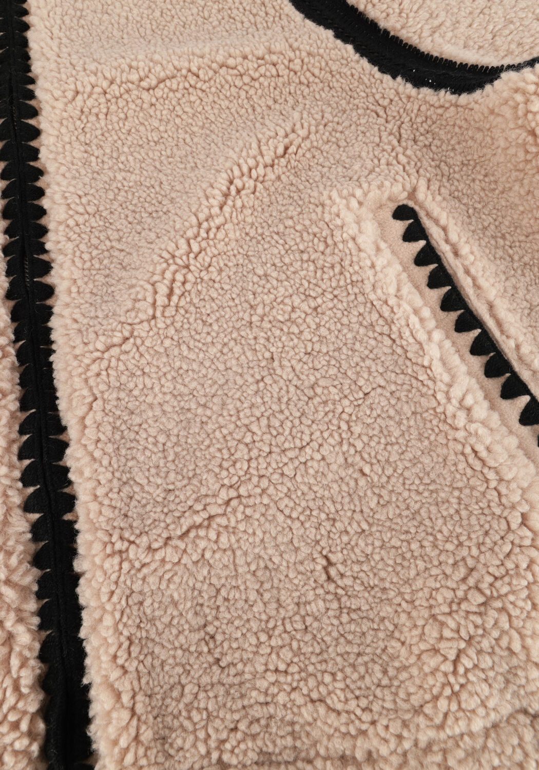 Sand UGG Jack NIKIA CHROCHET FLUFF JACKET - large