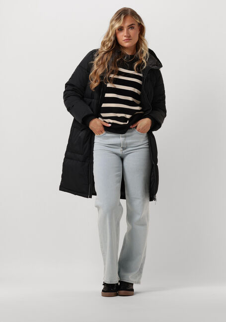 Schwarze OBJECT Wattierte Jack OBJZHANNA L/S LONG JACKET NOOS - large