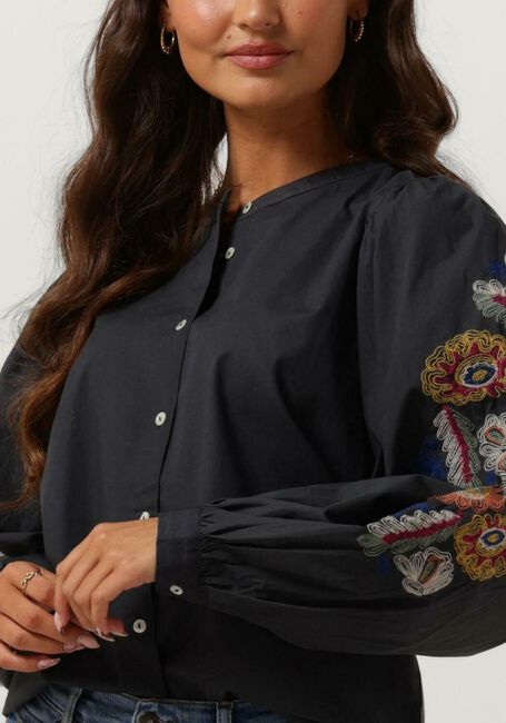 Graue BY-BAR Blusen RIKKI COLOR EMBROIDERY BLOUSE - large