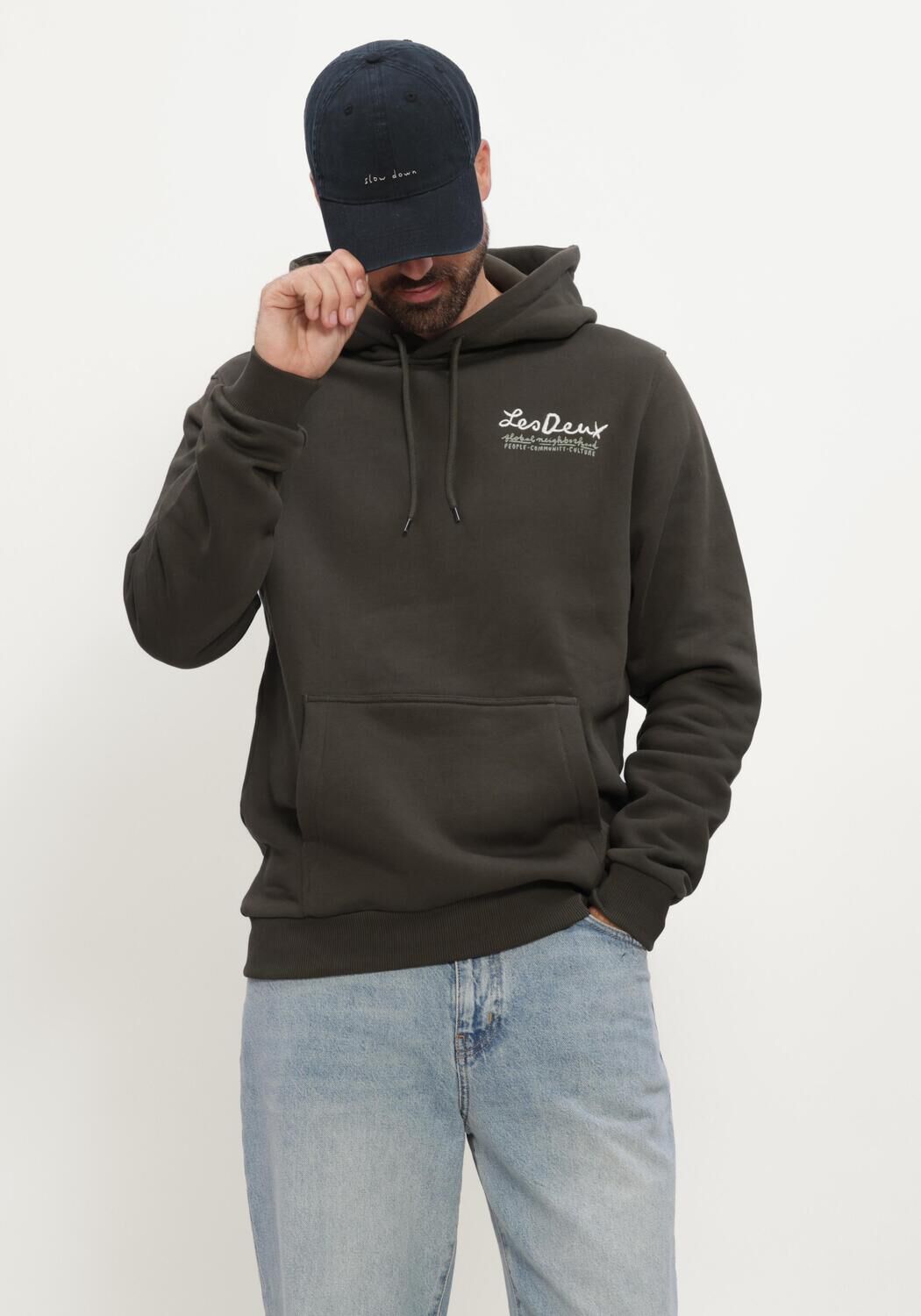 Gr&uuml;ne LES DEUX Pullover RURAL HOODIE - large