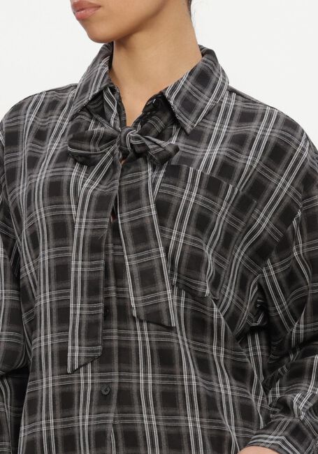Schwarze SIMPLE Blusen WV-PL-VISCO-CHECK-26-3 - large