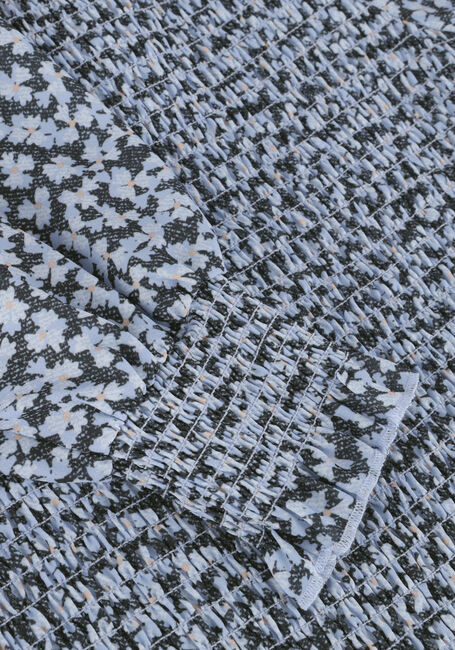 Blaue NOBELL Blusen TESSA SMOCKED DENIM FLOWER BLOUSE - large