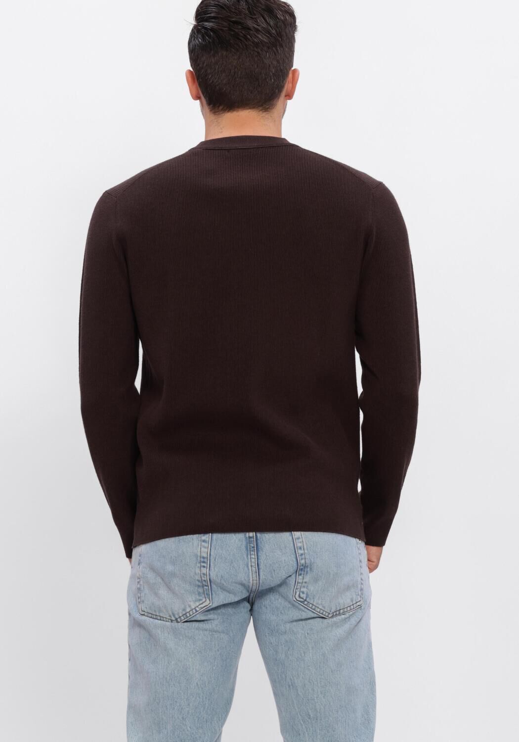 Braune DSTREZZED Pullover DS_OSCAR RIB MOCKNECK - large