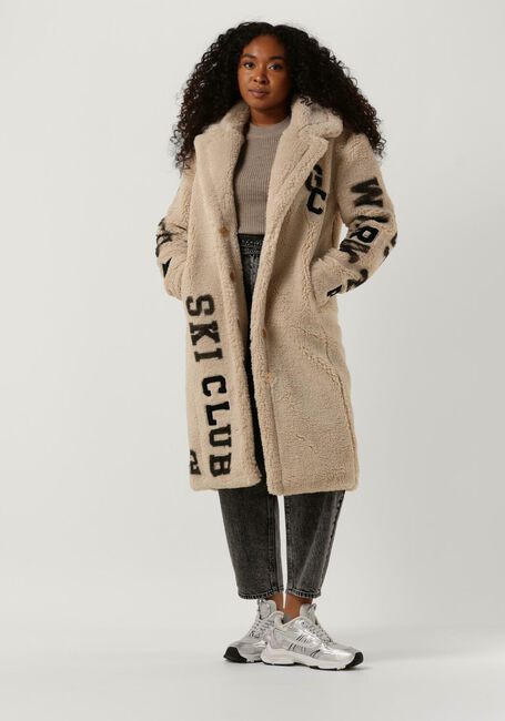 Beige GOOSECRAFT Teddy-Jacke RHONDA SCRIPT COAT - large