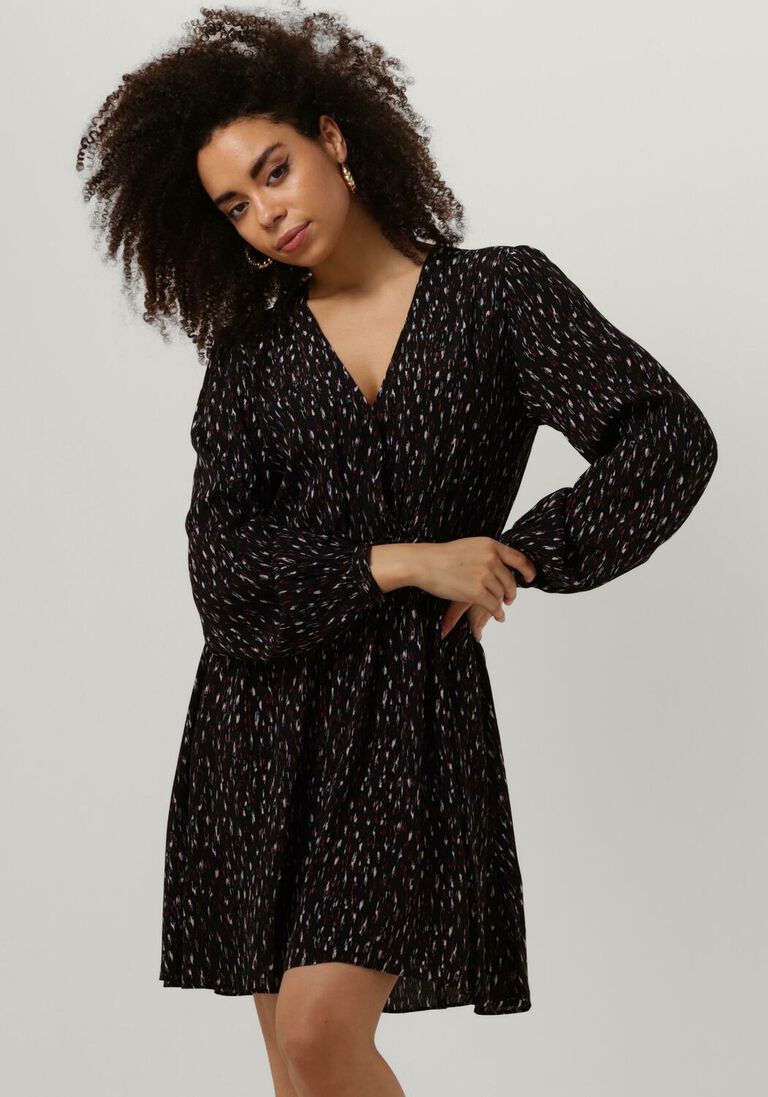 schwarze scotch & soda minikleid wrapped short dress