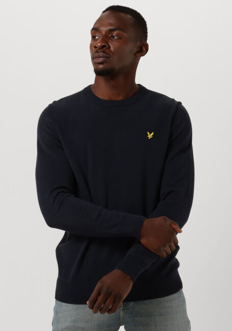 Dunkelblau LYLE & SCOTT Pullover COTTON CREW NECK JUMPER - large