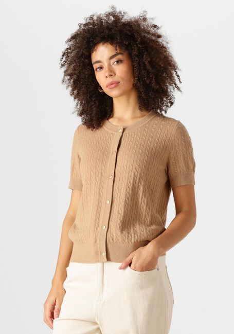 Braune TOMMY HILFIGER Top MINI CABLE C-NK CARDI SS - large