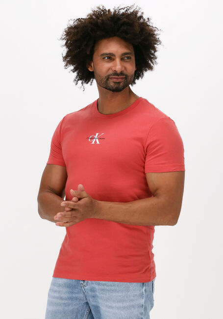 Koralle CALVIN KLEIN T-shirt MONOGRAM LOGO TEE - large
