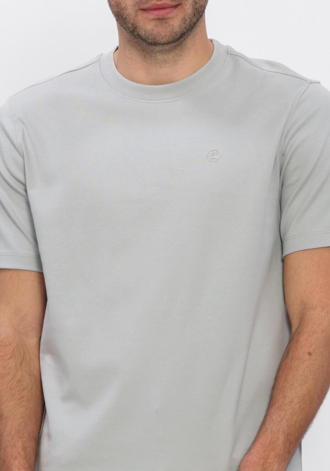 Hellblau CAST IRON T-shirt REGULAR FIT INTERLOCK - large