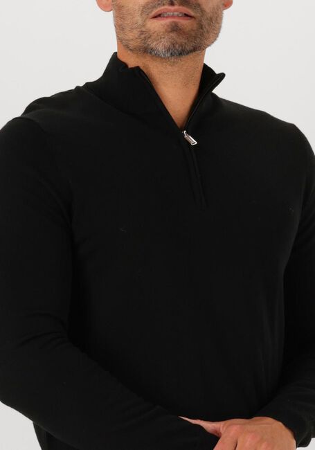 Schwarze PROFUOMO Pullover PULLOVER HALF ZIP MERINO - large