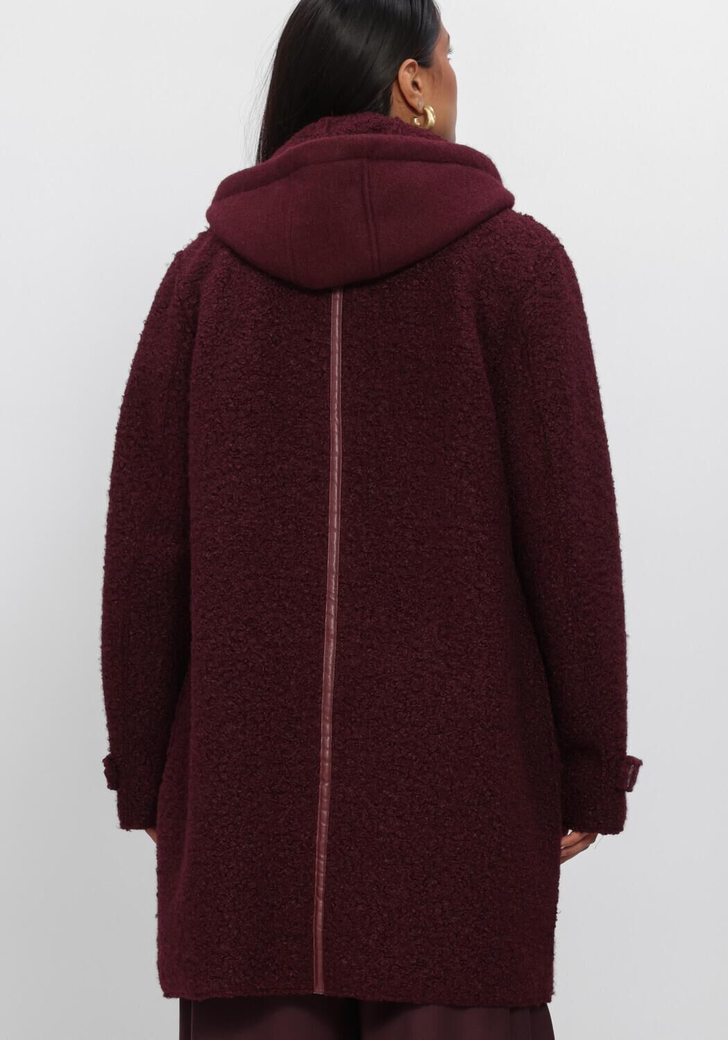Bordeaux NUKUS M&auml;ntel MIRTHE COAT BOUCLE - large