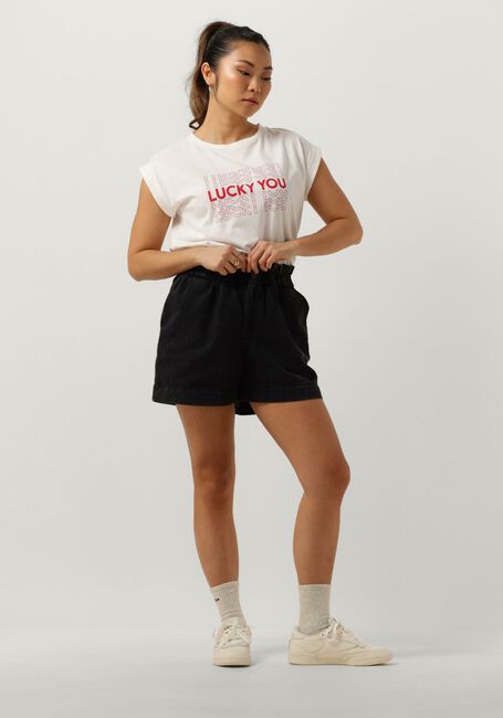 Weiße BY-BAR T-shirt THELMA LUCKY YOU TOP - large