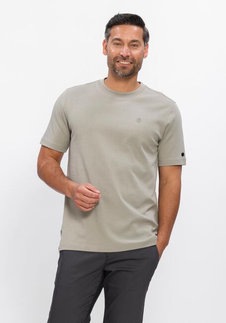 Khaki CAST IRON T-shirt REGULAR FIT INTERLOCK - large
