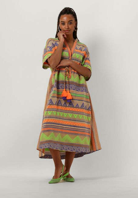Mehrfarbige/Bunte DEVOTION Midikleid VELOUDENIA - large